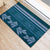 Dark Cyan Samoa Siapo Teuila Flowers Rubber Doormat