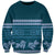 Dark Cyan Samoa Siapo Teuila Flowers Sweatshirt