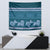 Dark Cyan Samoa Siapo Teuila Flowers Tapestry