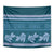 Dark Cyan Samoa Siapo Teuila Flowers Tapestry