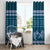 Dark Cyan Samoa Siapo Teuila Flowers Window Curtain