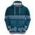 Dark Cyan Samoa Siapo Teuila Flowers Zip Hoodie