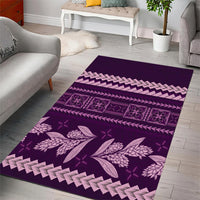 Purple Samoa Siapo Teuila Flowers Area Rug LT14 - Polynesian Pride