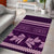 Purple Samoa Siapo Teuila Flowers Area Rug