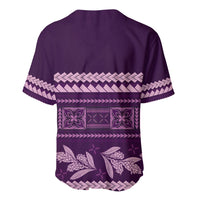 Purple Samoa Siapo Teuila Flowers Baseball Jersey LT14 - Polynesian Pride