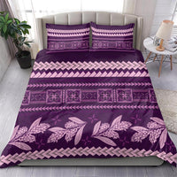 Purple Samoa Siapo Teuila Flowers Bedding Set LT14 - Polynesian Pride