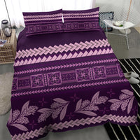 Purple Samoa Siapo Teuila Flowers Bedding Set LT14 - Polynesian Pride
