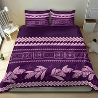 Purple Samoa Siapo Teuila Flowers Bedding Set LT14 - Polynesian Pride