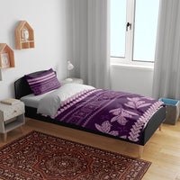 Purple Samoa Siapo Teuila Flowers Bedding Set LT14 - Polynesian Pride