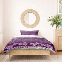 Purple Samoa Siapo Teuila Flowers Bedding Set LT14 - Polynesian Pride