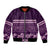 Purple Samoa Siapo Teuila Flowers Bomber Jacket