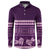 Purple Samoa Siapo Teuila Flowers Button Sweatshirt