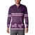 Purple Samoa Siapo Teuila Flowers Button Sweatshirt