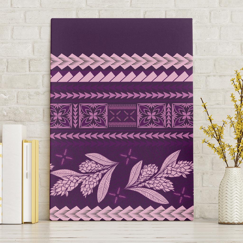 Purple Samoa Siapo Teuila Flowers Canvas Wall Art LT14 Without Frame Purple - Polynesian Pride