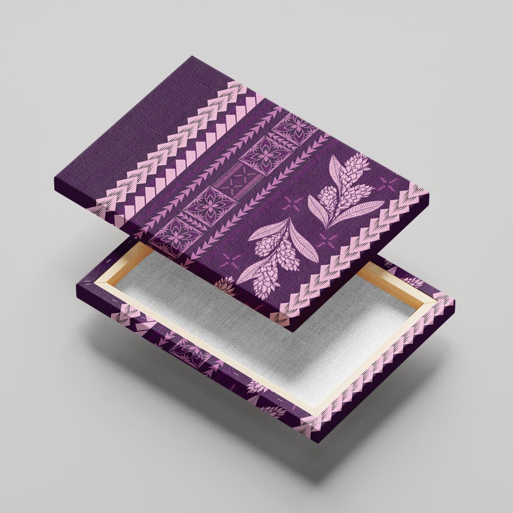 Purple Samoa Siapo Teuila Flowers Canvas Wall Art LT14 - Polynesian Pride