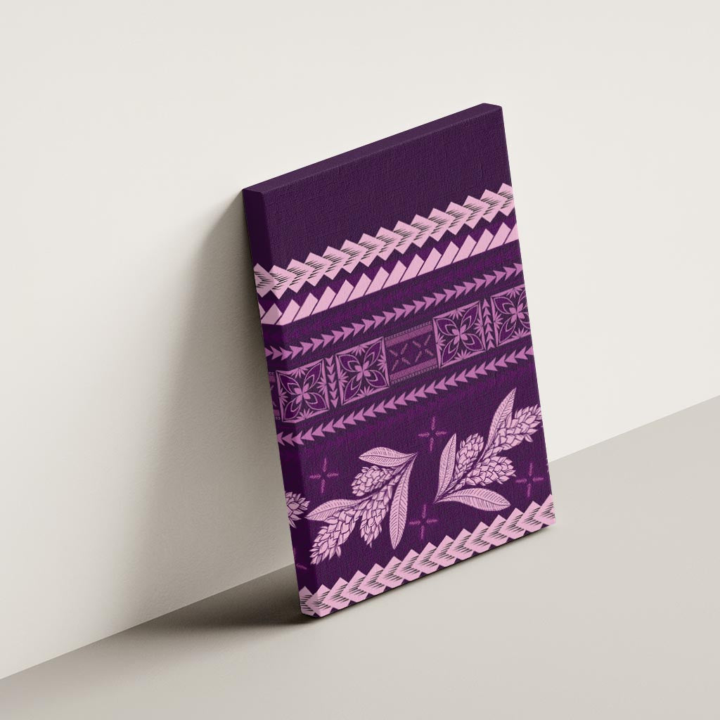 Purple Samoa Siapo Teuila Flowers Canvas Wall Art LT14 - Polynesian Pride