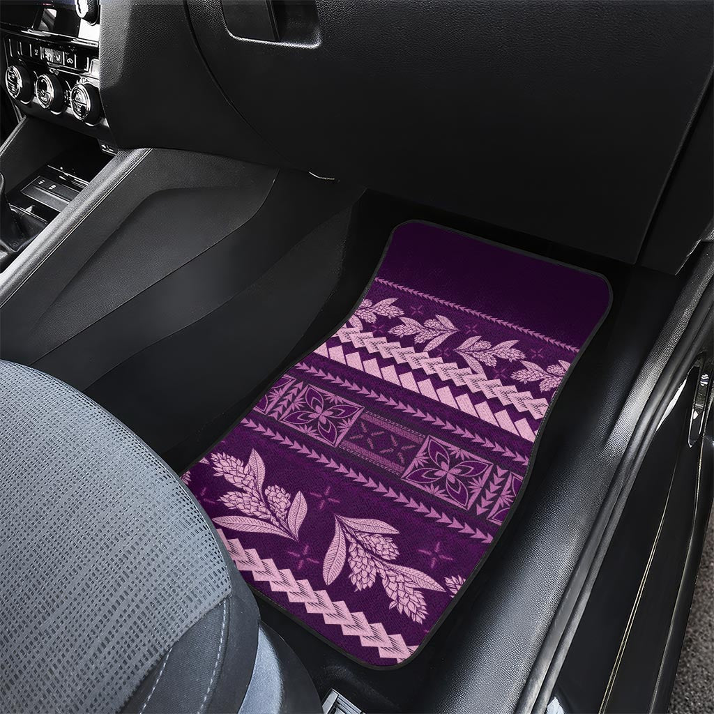Purple Samoa Siapo Teuila Flowers Car Mats LT14 - Polynesian Pride