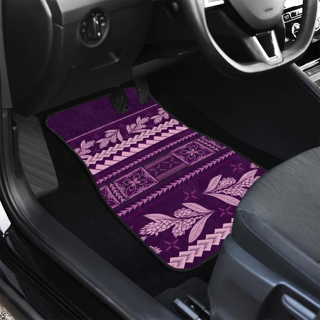 Purple Samoa Siapo Teuila Flowers Car Mats LT14 - Polynesian Pride