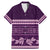 Purple Samoa Siapo Teuila Flowers Family Matching Mermaid Dress and Hawaiian Shirt