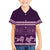 Purple Samoa Siapo Teuila Flowers Family Matching Off The Shoulder Long Sleeve Dress and Hawaiian Shirt