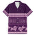 Purple Samoa Siapo Teuila Flowers Family Matching Summer Maxi Dress and Hawaiian Shirt