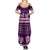 Purple Samoa Siapo Teuila Flowers Family Matching Summer Maxi Dress and Hawaiian Shirt