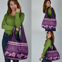 Purple Samoa Siapo Teuila Flowers Grocery Bag LT14 - Polynesian Pride