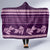 Purple Samoa Siapo Teuila Flowers Hooded Blanket