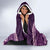 Purple Samoa Siapo Teuila Flowers Hooded Blanket