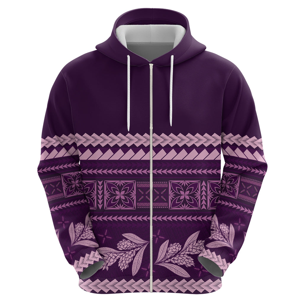 Purple Samoa Siapo Teuila Flowers Hoodie LT14 - Polynesian Pride