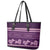 Purple Samoa Siapo Teuila Flowers Leather Tote Bag