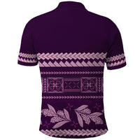 Purple Samoa Siapo Teuila Flowers Polo Shirt LT14 - Polynesian Pride