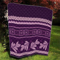 Purple Samoa Siapo Teuila Flowers Quilt LT14 - Polynesian Pride