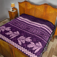 Purple Samoa Siapo Teuila Flowers Quilt LT14 - Polynesian Pride