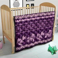 Purple Samoa Siapo Teuila Flowers Quilt LT14 - Polynesian Pride