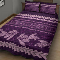 Purple Samoa Siapo Teuila Flowers Quilt Bed Set LT14 - Polynesian Pride