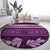 Purple Samoa Siapo Teuila Flowers Round Carpet