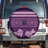 Purple Samoa Siapo Teuila Flowers Spare Tire Cover LT14 Purple - Polynesian Pride