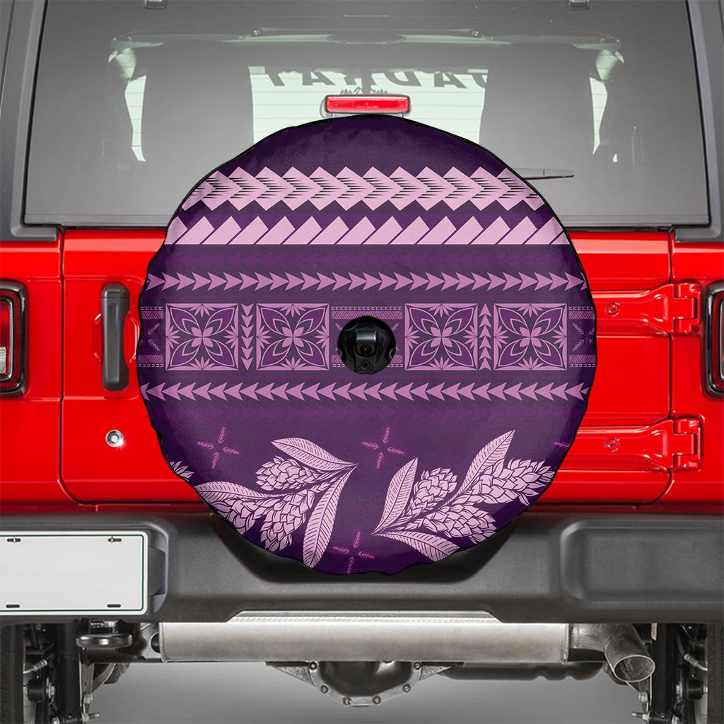 Purple Samoa Siapo Teuila Flowers Spare Tire Cover LT14 - Polynesian Pride