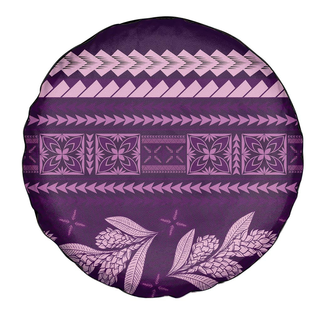 Purple Samoa Siapo Teuila Flowers Spare Tire Cover LT14 - Polynesian Pride