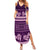 Purple Samoa Siapo Teuila Flowers Summer Maxi Dress