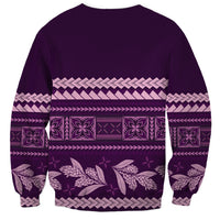 Purple Samoa Siapo Teuila Flowers Sweatshirt LT14 - Polynesian Pride