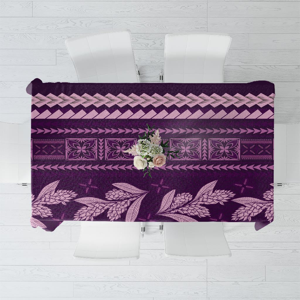 Purple Samoa Siapo Teuila Flowers Tablecloth