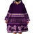 Purple Samoa Siapo Teuila Flowers Wearable Blanket Hoodie