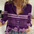 Purple Samoa Siapo Teuila Flowers Women Casual Shirt