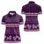 Purple Samoa Siapo Teuila Flowers Women Polo Shirt