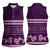 Purple Samoa Siapo Teuila Flowers Women Sleeveless Polo Shirt