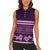 Purple Samoa Siapo Teuila Flowers Women Sleeveless Polo Shirt