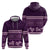 Purple Samoa Siapo Teuila Flowers Zip Hoodie