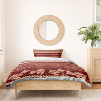 Red Samoa Siapo Teuila Flowers Bedding Set LT14 - Polynesian Pride